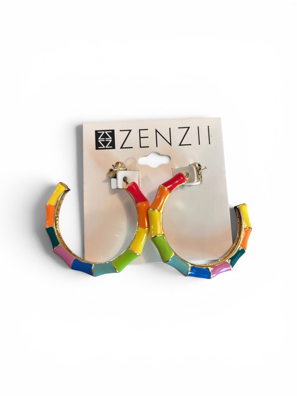Zenzii Rainbow BambooHoop Earrings